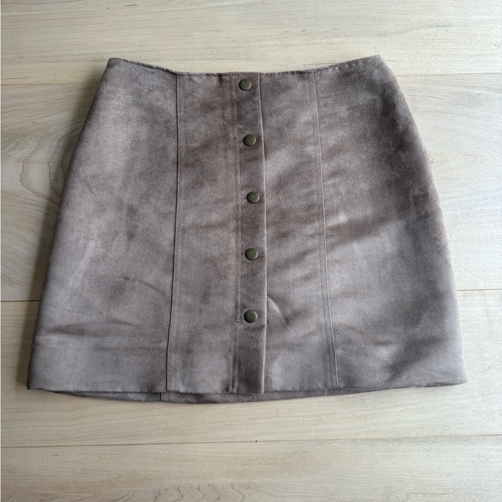 Suede skirt